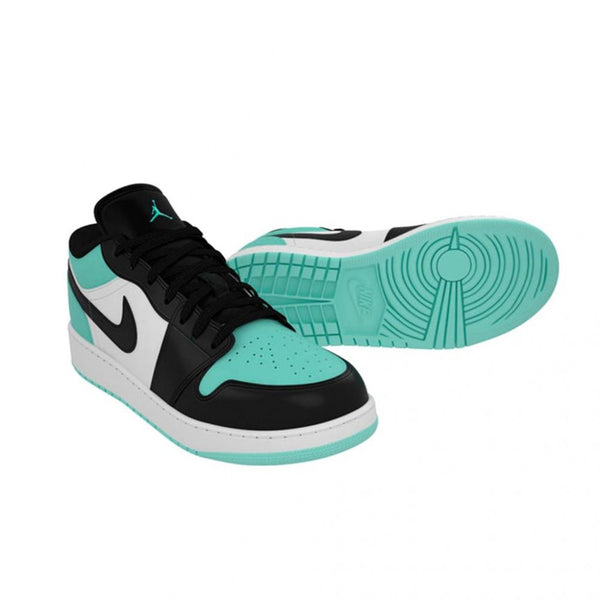 Tênis Air Jordan 1 Low OG Esmerald Toe Preto/Verde Água