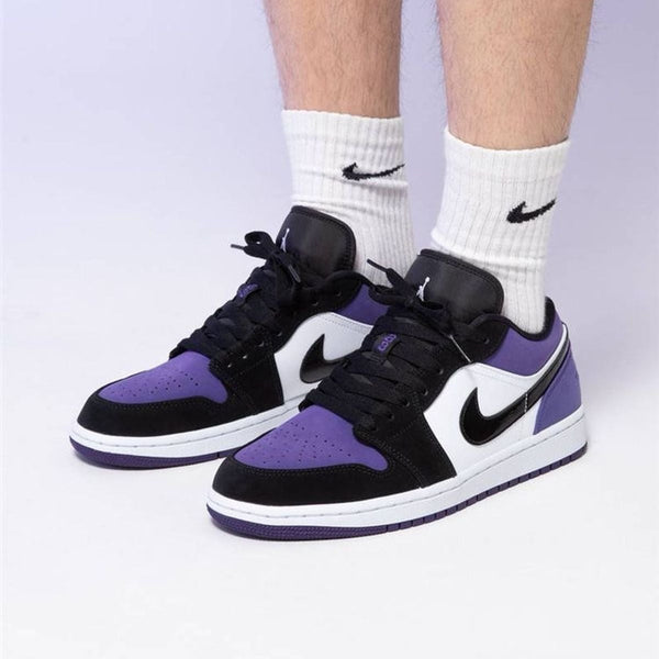 Tênis Air Jordan 1 Low OG Court Purple Preta/Roxa